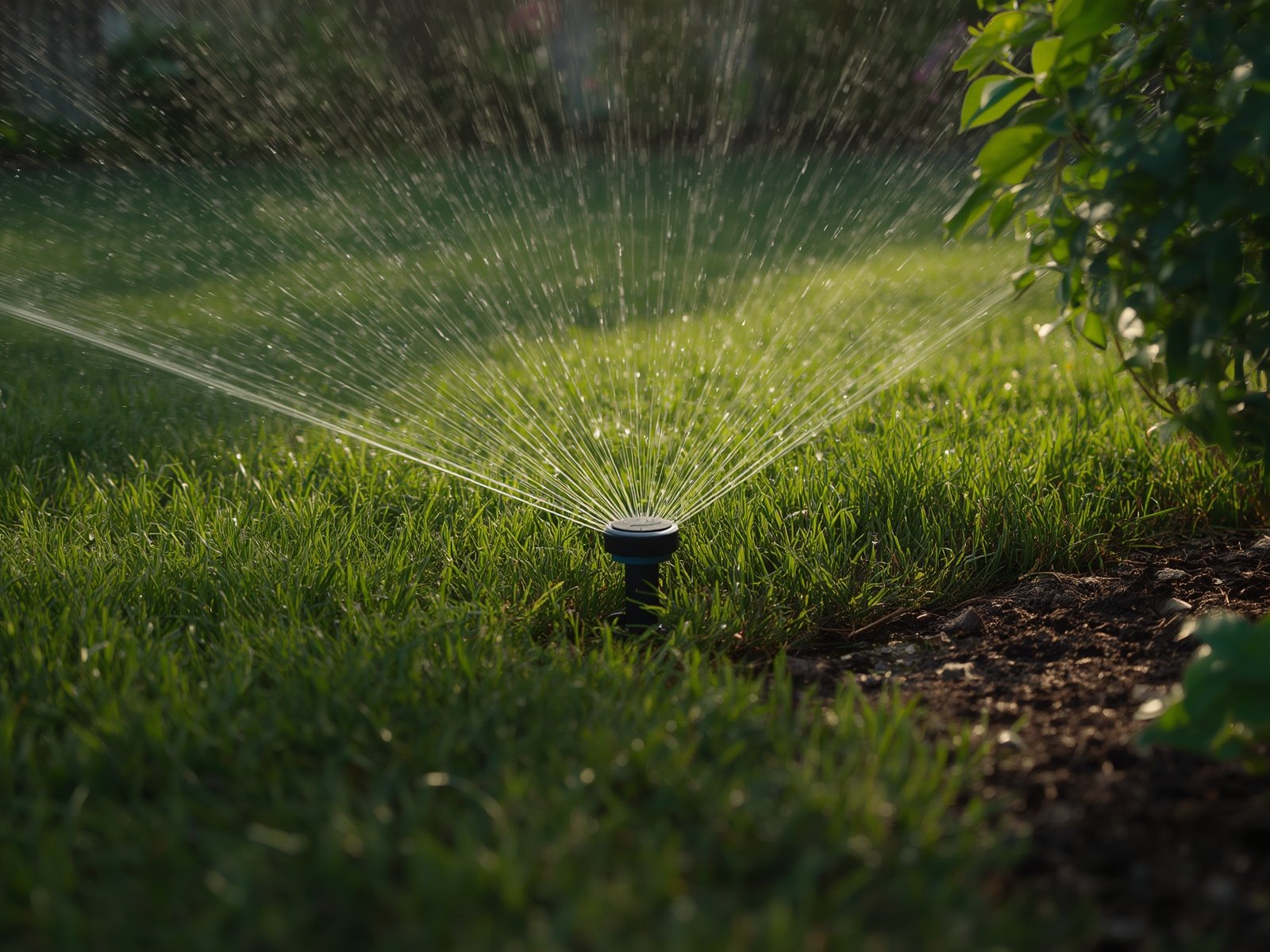 B-hyve smart watering timer controlling automatic sprinkler