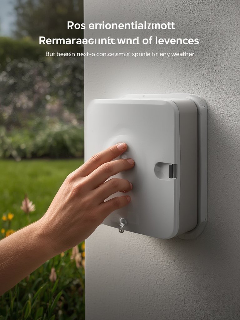 Rachio Smart Sprinkler Controller Weatherproof Outdoor sprinkler enclosure in action